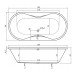 TEIKO Vaňa Malaga oválna 185x90 cm - HTP systém WINDY V217185H04T04031