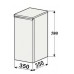 INTEDOOR TRIUMPH horná závesná kúpeľňová skrinka pravá TRHZ35P/63