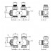 HEIMEIER Multilux 4-Set pripojovacia garnitúra s termostatickou hlavicou, chróm 9690-28.00