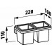 LAUFEN LB3 Držiak na 2 poháre , 10x22cm , sklo/chróm , na stenu , 3.8468.7.004.000.1