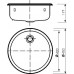NORMA 526-UT drez kruhový bez prepadu, nerez, R = 40 cm