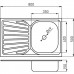 NOVASERVIS kuchynský drez 50 x 80 x 15 cm nerez, ľavý DR50/80AL