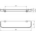 NOVASERVIS METALIA 3 Polička zaoblená so zábradlím, 600x134mm, chróm/sklo 6353,0