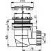 NOVASERVIS sifón vaničkový 60/40 Inox univerzálny 470, P