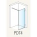 RONAL PDT4 Pur samostatná stena L-kovanie, 30-100cm, vpravo, chróm / línie PDT4DSM11051
