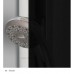RONAL PLSE2 Pur Light S rohový vstup, 80cm, pravý, biela / sklo čierne PLSE2D0800455