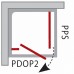 RAVAK PIVOT Sprchová pevná stena PPS-90 satin Transparent 90G70U00Z1