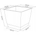 Prosperplast COUBI SQUARE P Kvetináč s miskou 13,5 cm, 1,5l, biela DUKP135