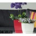 Prosperplast COUBI SQUARE P Kvetináč s miskou 15,5 cm, 2,5l, grafit DUKP155