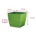 Prosperplast COUBI SQUARE P Kvetináč s miskou 12 cm, 1,2l, grafit DUKP120