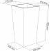 Prosperplast URBI SQUARE Kvetináč 3 / 7,2 l, tyrkys DURS170