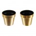 PROSPERPLAST CUBE CHROME GOLD Kvetináč 0,6l, zlatá štruktúra DGC110GF
