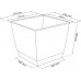 Prosperplast RATOLLA SQUARE Kvetináč s miskou 22cm, 6l, mocca DRLK220