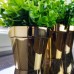 PROSPERPLAST CUBE CHROME GOLD Kvetináč 1,2l, zlatá DGC140G