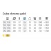 PROSPERPLAST CUBE CHROME GOLD Kvetináč 0,6l, zlatá štruktúra DGC110GF