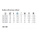 PROSPERPLAST CUBE CHROME SILVER Kvetináč 0,6l, strieborná DGC110S