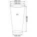 PROSPERPLAST TUBUS SLIM Kvetináč 4 / 8l, mocca DTUS200