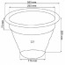 PROSPERPLAST GALEON Kvetináč 35cm,12l, grafit DBKO35