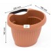 Prosperplast TERRA Kvetináč závesný, na odkvapy, 15,8cm, 2l, antracit DTRY20
