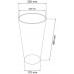 Prosperplast TUBUS SLIM BETON Effect Kvetináč s vkladom 25cm, 15,5l, antracit DTUS250E