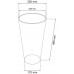 Prosperplast TUBUS SLIM BETON Effect Kvetináč s vkladom 25cm, 15,5l, beton DTUS250E