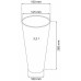 Prosperplast TUBUS SLIM BETON Effect Kvetináč s vkladom 15cm, 3,3l, antracit DTUS150E