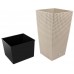 Prosperplast RATO SQUARE Kvetináč 22cm, 16,3l, mocca DRTS225