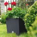 VÝPREDAJ Kvetináč RATO LOW 22 cm, 9,8l, ratan antracit DRTS225L BEZ VNÚTORNÉ VLOŽKY !!!