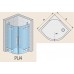 RONAL PU4 Pur štvrťkruh s dvojkrídl dvere L-kov,rad50,SM1,chróm/CristalPerly PU450SM11044