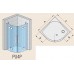 RONAL PU4P Pur štvrťkruh s dvojkrídl. dverami,rad55,100cm,chróm/CristalPerly PU4P551001044