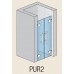RONAL PUR2 Pur dvojkrídlové dvere, výška 2000mm, chróm / sklo mastercarré PUR2SM11030