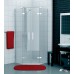 RONAL PUR52 Pur dvojkrídlové dvere pre päťuholník, <2m, chróm / čierne PUR52SM21055