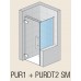 RONAL PURDT2 Pur bočná stena s L-kovaním ,300-1000x<2000mm,chróm/mastercarré PURDT2SM21030