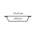 PYREX Zapekacia misa hranatá GREY 25 x 18 cm