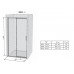 RAVAK MATRIX MSD2-100 L Sprchové dvere dvojdielne white + Transparent 0WLA0100Z1
