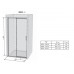 RAVAK MATRIX MSD2-110 L Sprchové dvere dvojdielne white + Transparent 0WLD0100Z1