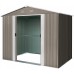 Riwall RMSA 6x8 Brown - záhradný domček kovový 2,4 x 1,7 m SD-X0608-H170C-B