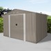 Riwall PRO RMSA 8x10 Brown - záhradný domček kovový 3 x 2,4 m SD-X0810-H170C-B