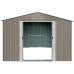 Riwall PRO RMSA 8x10 Brown - záhradný domček kovový 3 x 2,4 m SD-X0810-H170C-B