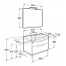 Roca Dama nábytková zostava 85 cm, s umývadlom, zrkadlom s osvetlením, biela 7855810576