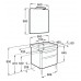 Roca Dama nábytková zostava 65 cm, s umývadlom, zrkadlom s osvetlením, biela 7855812576