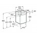 Roca Unik Dama nábytková zostava 45 cm, s umývadlom, ľavá, biela 7855822576