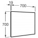 Roca Unik Victoria-N zrkadlo 70 cm, textúra dreva, dub 7856666155