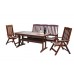 Záhradný stôl ANETA rozkladací, 160 / 210x90x72cm, tmavo hnedá 97/8