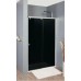 RONAL PLS2 Pur Light S posuvné dvere + stena 150 cm, vľavo, chróm/sklo čierne PLS2G1505055