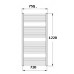 KORADO KORALUX LINEAR Comfort Kúpeľňový radiátor KLT1220.750 white RAL 9016 KLT12200750-10