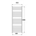 KORADO KORALUX LINEAR Classic Kúpeľňový radiátor KLC 1500.450 white RAL 9010