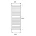 KORADO KORALUX Linear MAX Kúpeľňový radiátor KLM 1500.600 White RAL9010