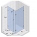 SCANDIC Sprchová zástena S 204 137x87x200cm