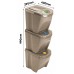 Prosperplast SORTIBOX ECO WOOD Sada 3 odpadkových košov 3x25l, naturo IKWB25S3W